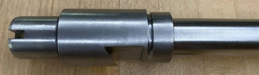 Close up on a Rimefire barrel