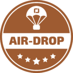 air drop icon, package with a parachute