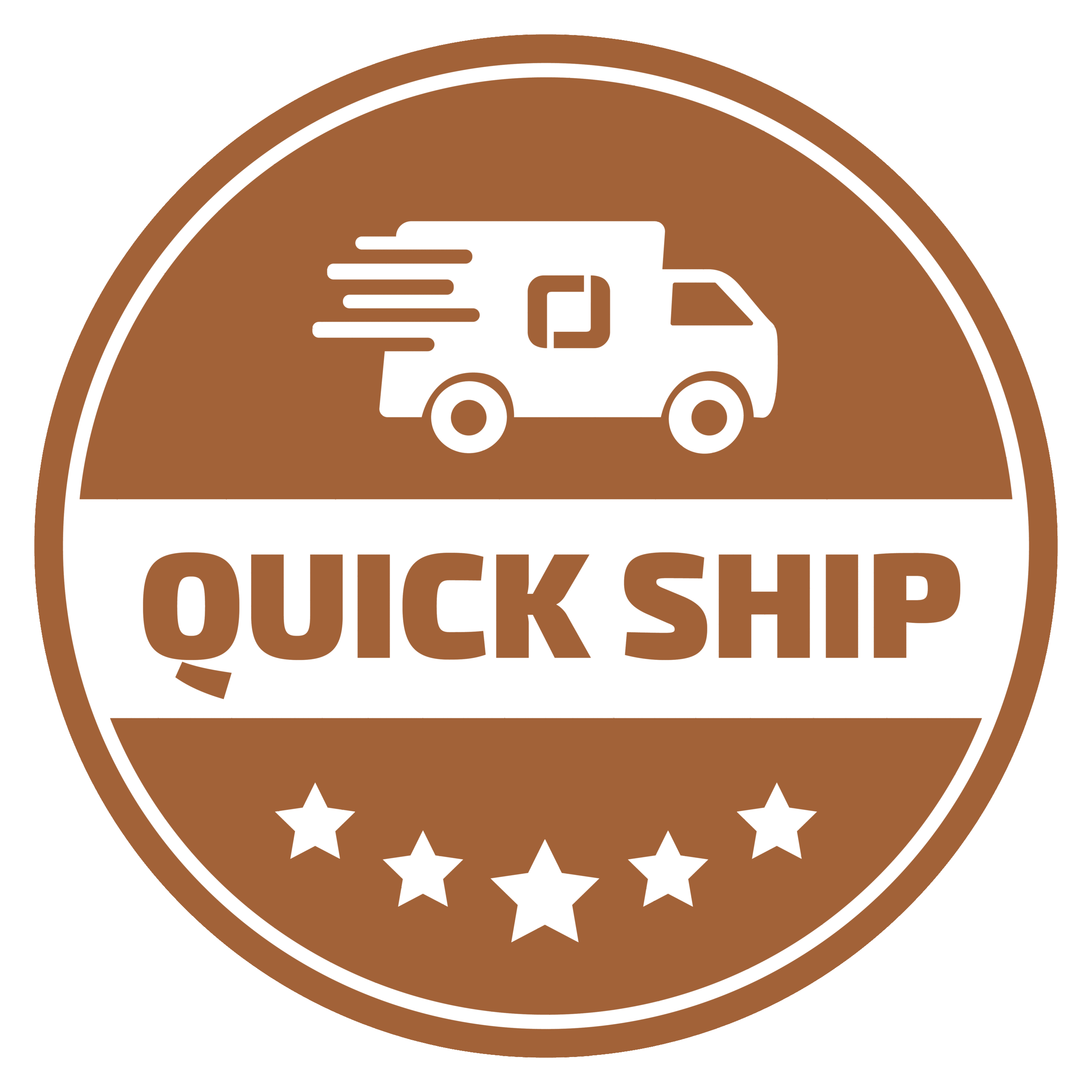 quick ship icon with speeding truck