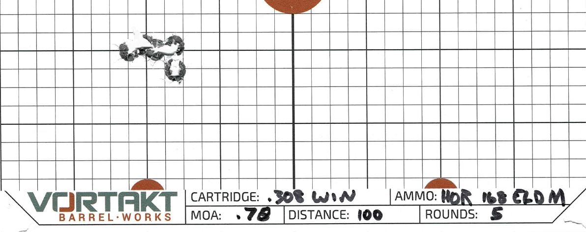 300 Series barrels are capable of consistent sub-MOA performance with factory ammunition, as is evidenced with this 20” long 1.200” bull contour Bighorn TL3 pre-fit barrel chambered in .308 Win